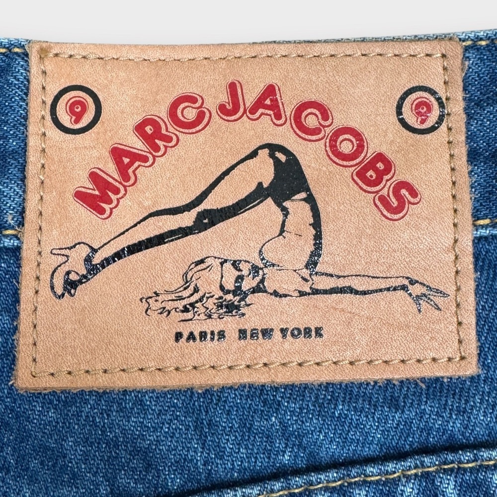Marc Jacobs $500 NWT Bright Blue Jeans Sequin Mermaid Charms Beaded 26 - Picture 15 of 16